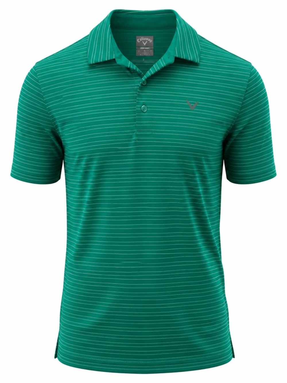 Callaway Green Thin-Striped Men's Polo Shirt